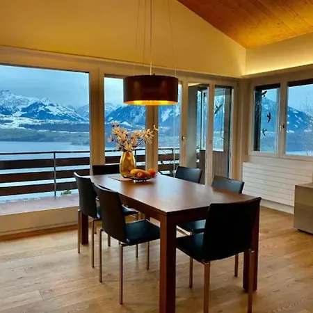 Panorama Boutique Apartment With Air Condition, Spa Entry In Solbadhotel Sigriswil Exterior photo